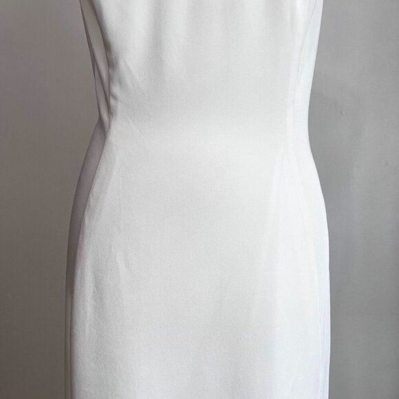 NWT IEENA FOR MAC DUGGAL WHITE RHINESTONE LONG EVENING FORMAL DRESS - 14 - Picture 8 of 15